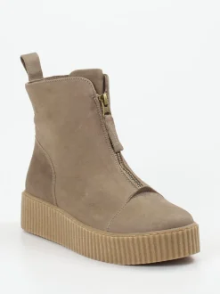 Werner – Stiefelette aus Nubukleder in Taupe