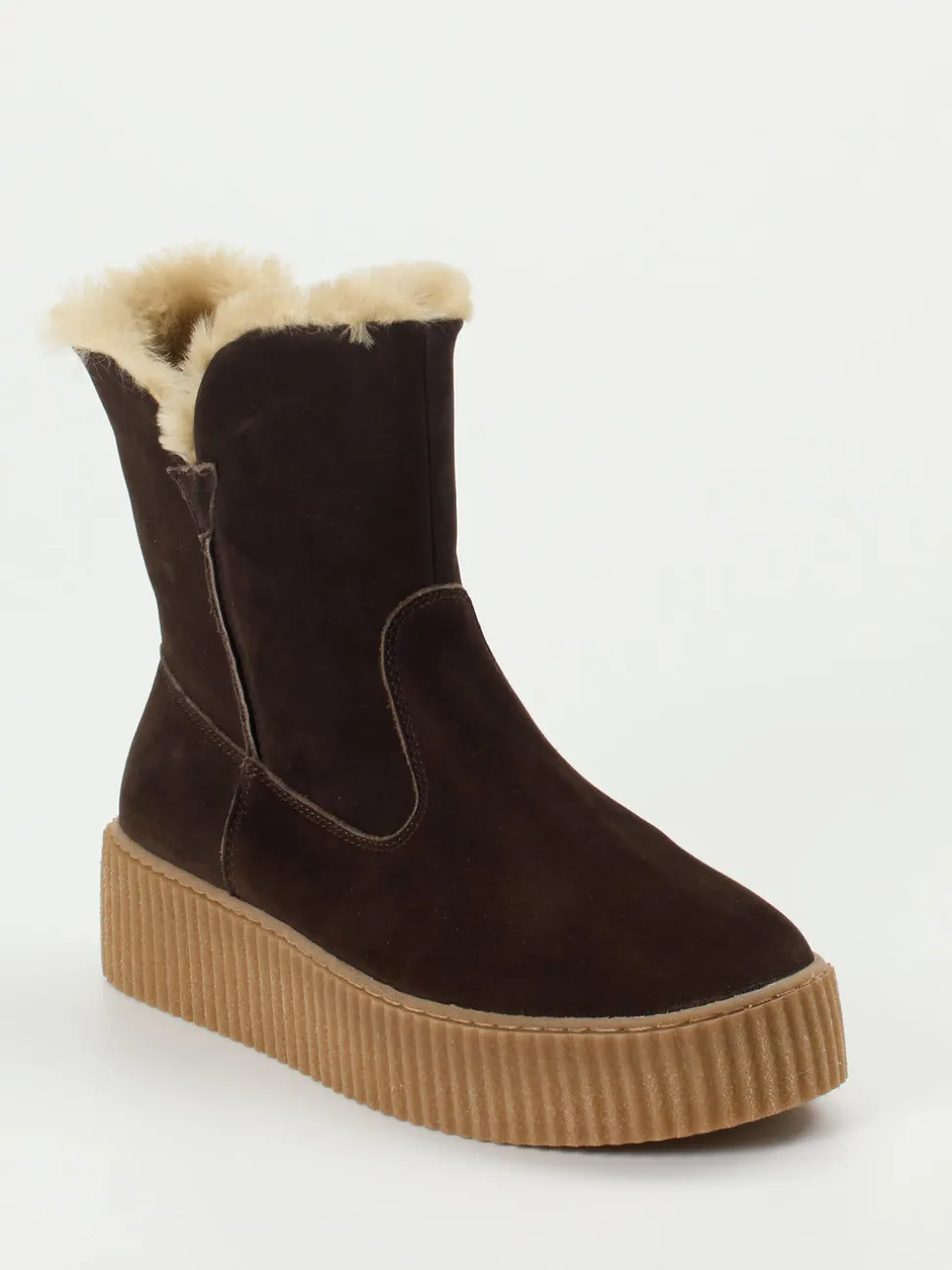 Werner – Stiefelette aus Nubukleder Dunkelbraun
