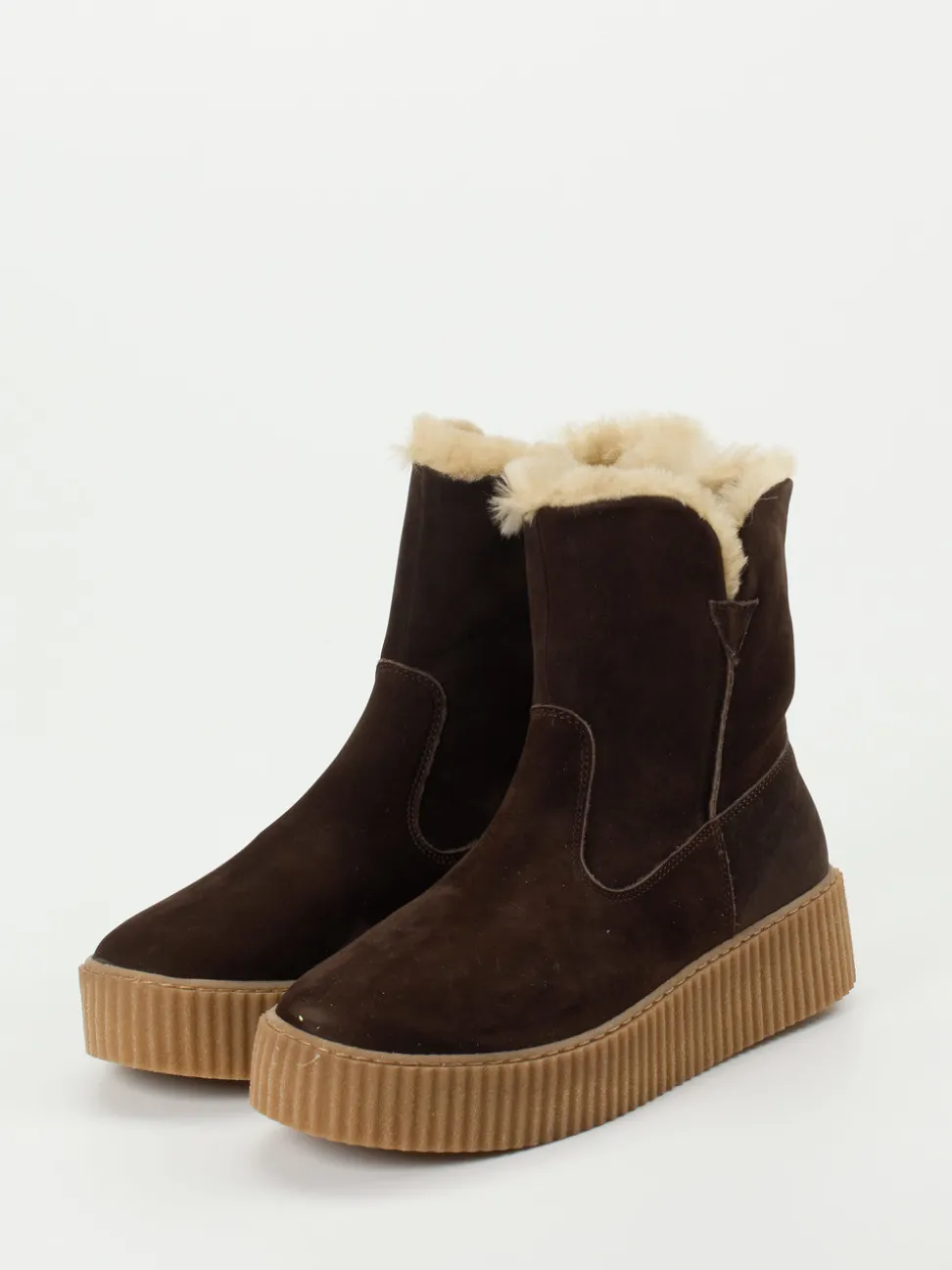 Werner – Stiefelette aus Nubukleder Dunkelbraun