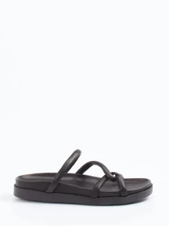 Werner – Zehenstegsandalen aus Kalbleder schwarz