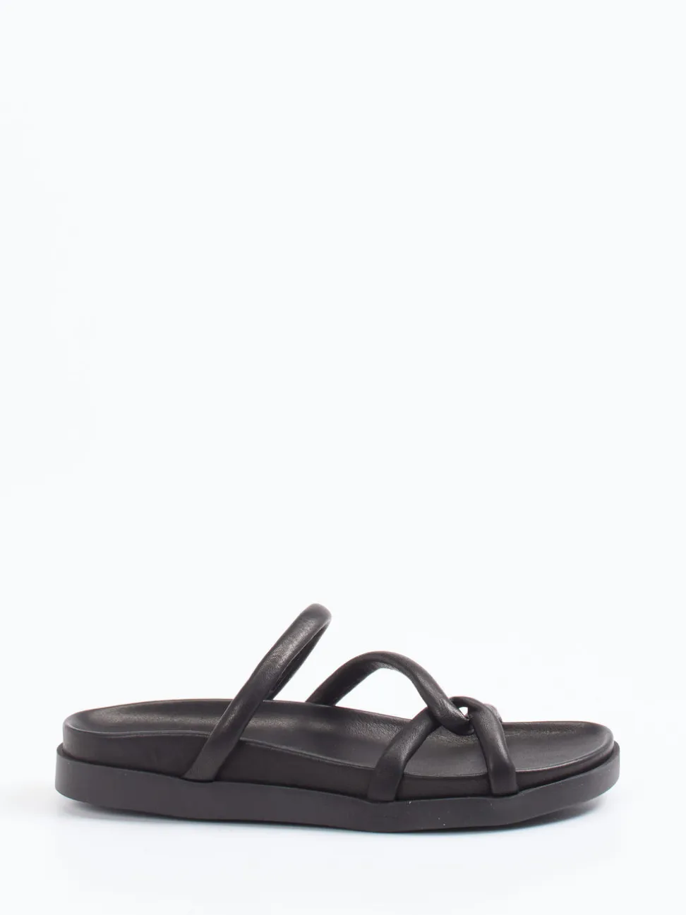 Werner – Zehenstegsandalen aus Kalbleder schwarz