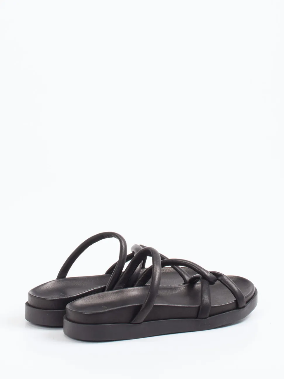 Werner – Zehenstegsandalen aus Kalbleder schwarz