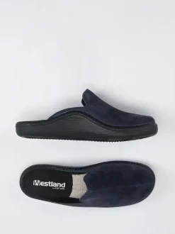 Westland – Hausschuh aus Veloursleder Dunkelblau