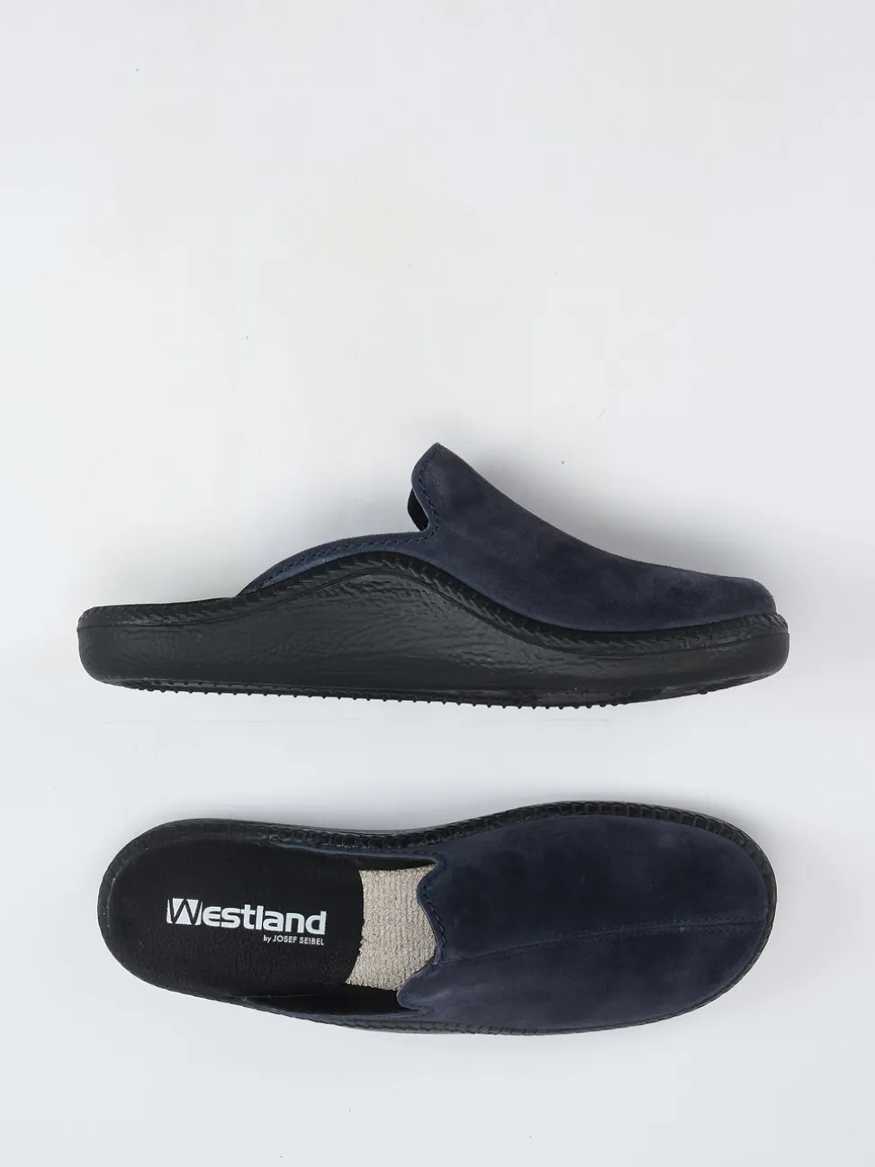 Westland – Hausschuh aus Veloursleder Dunkelblau