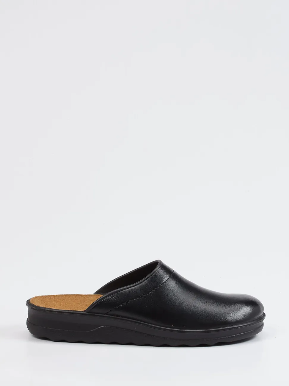 Westland – Hausschuh-Clog aus Kalbleder Schwarz