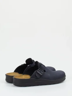 Westland – Hausschuh-Clog aus Nubukleder Dunkelblau