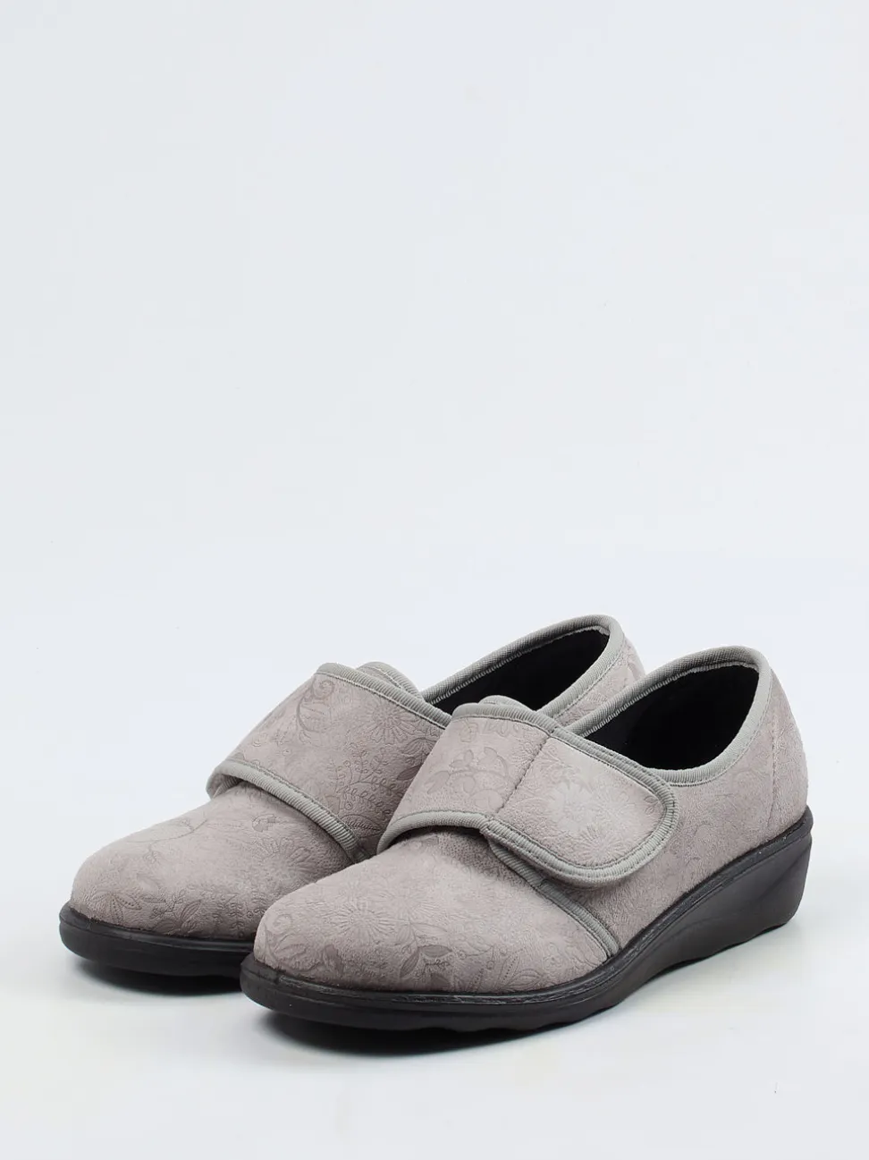 Westland – Klettslipper aus Textil mit floralem Muster