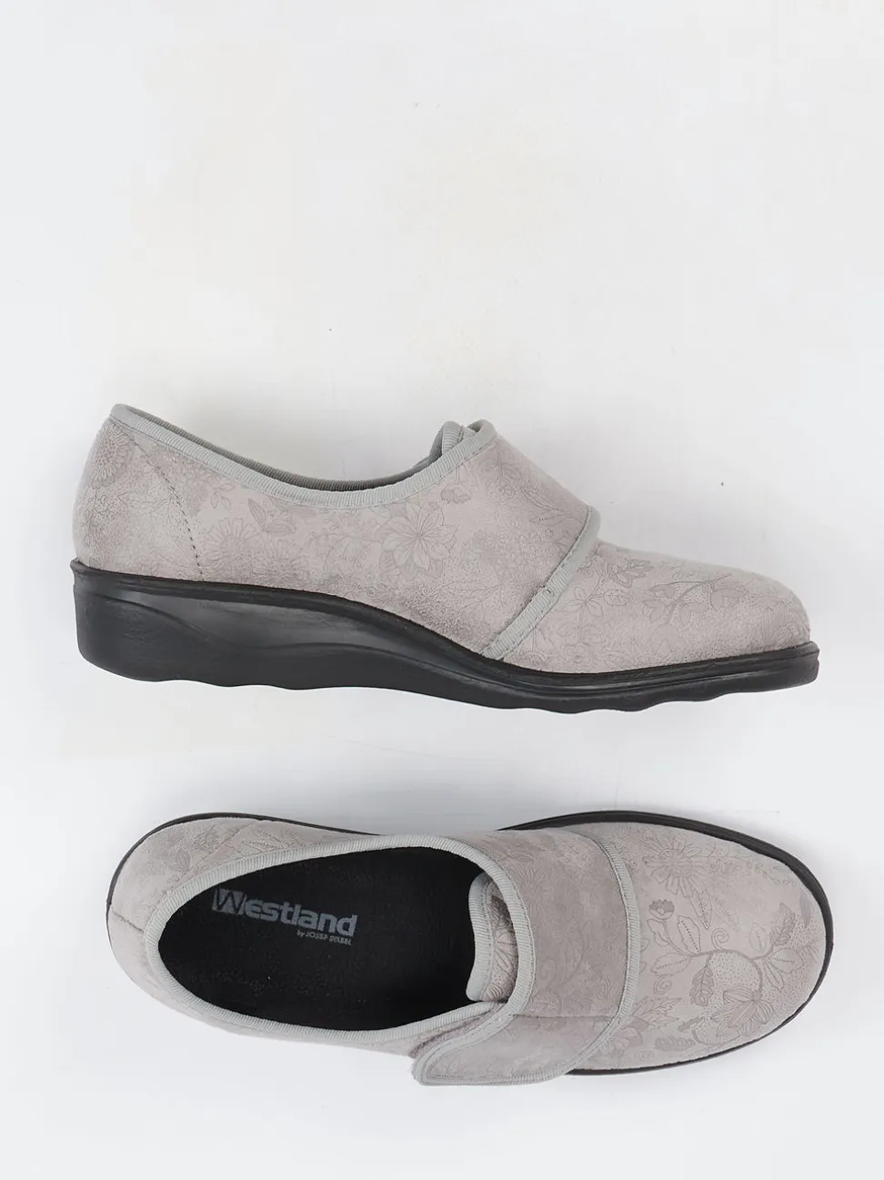 Westland – Klettslipper aus Textil mit floralem Muster