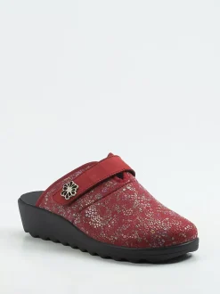Westland – Komfort-Pantolette aus Textil rotbraun