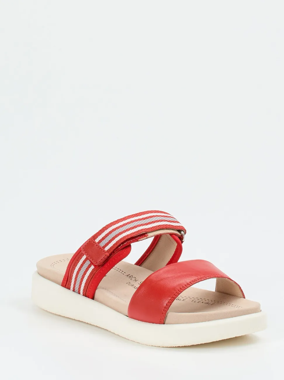 Westland – Komfort-Sandalen aus Kalbleder Tomatenrot