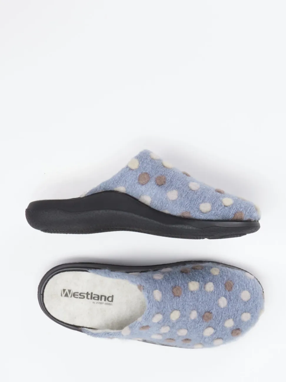Westland – Pantoffeln aus Filz in Hellblau