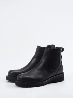 Woolrich – Chelsea Boots aus Nubukleder schwarz