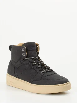 Woolrich – High-Top Sneaker aus Nubukleder schwarz