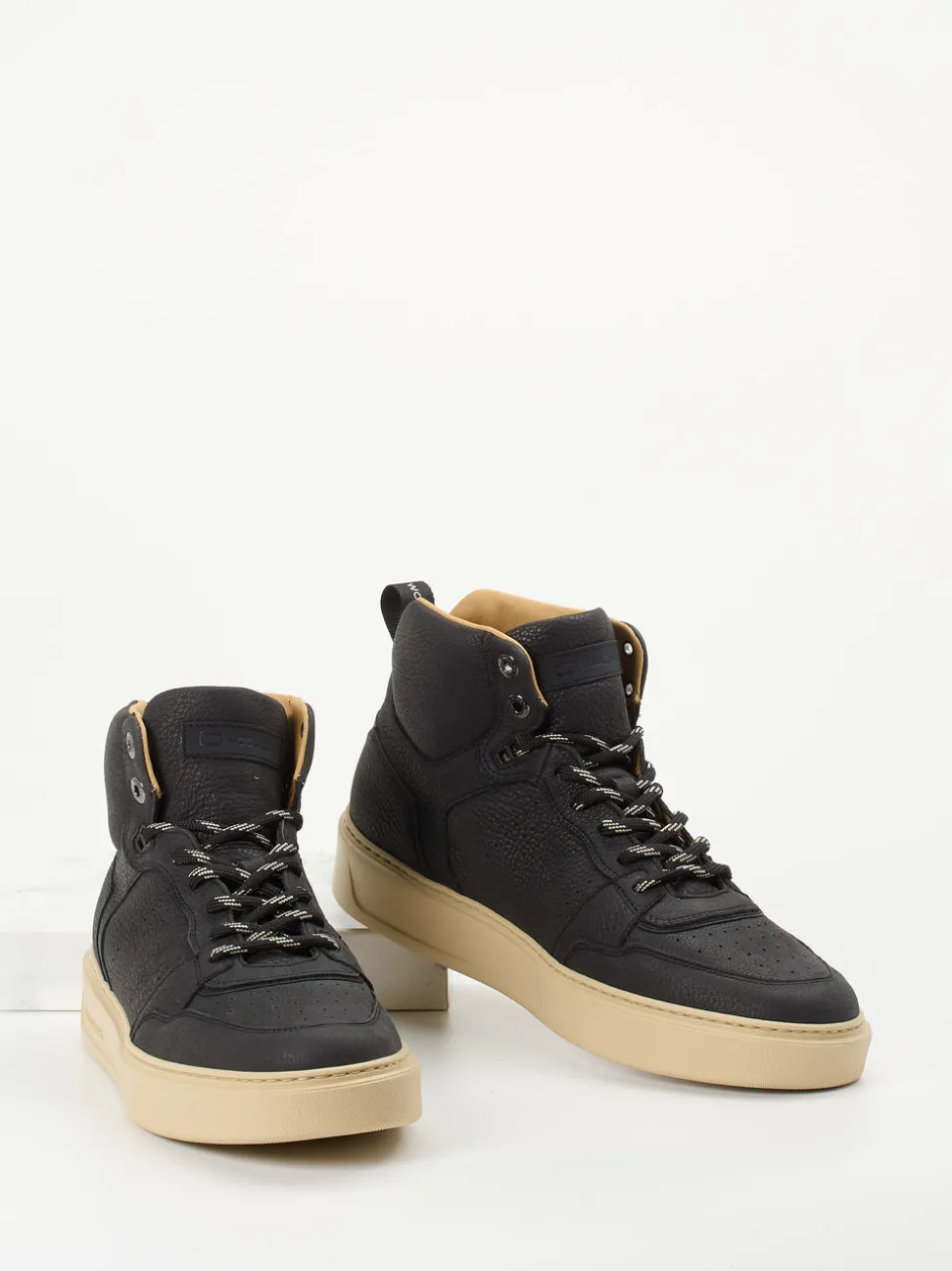 Woolrich – High-Top Sneaker aus Nubukleder schwarz