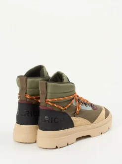 Woolrich – Hiking-Stiefel aus Lammleder in Oliv-Mix