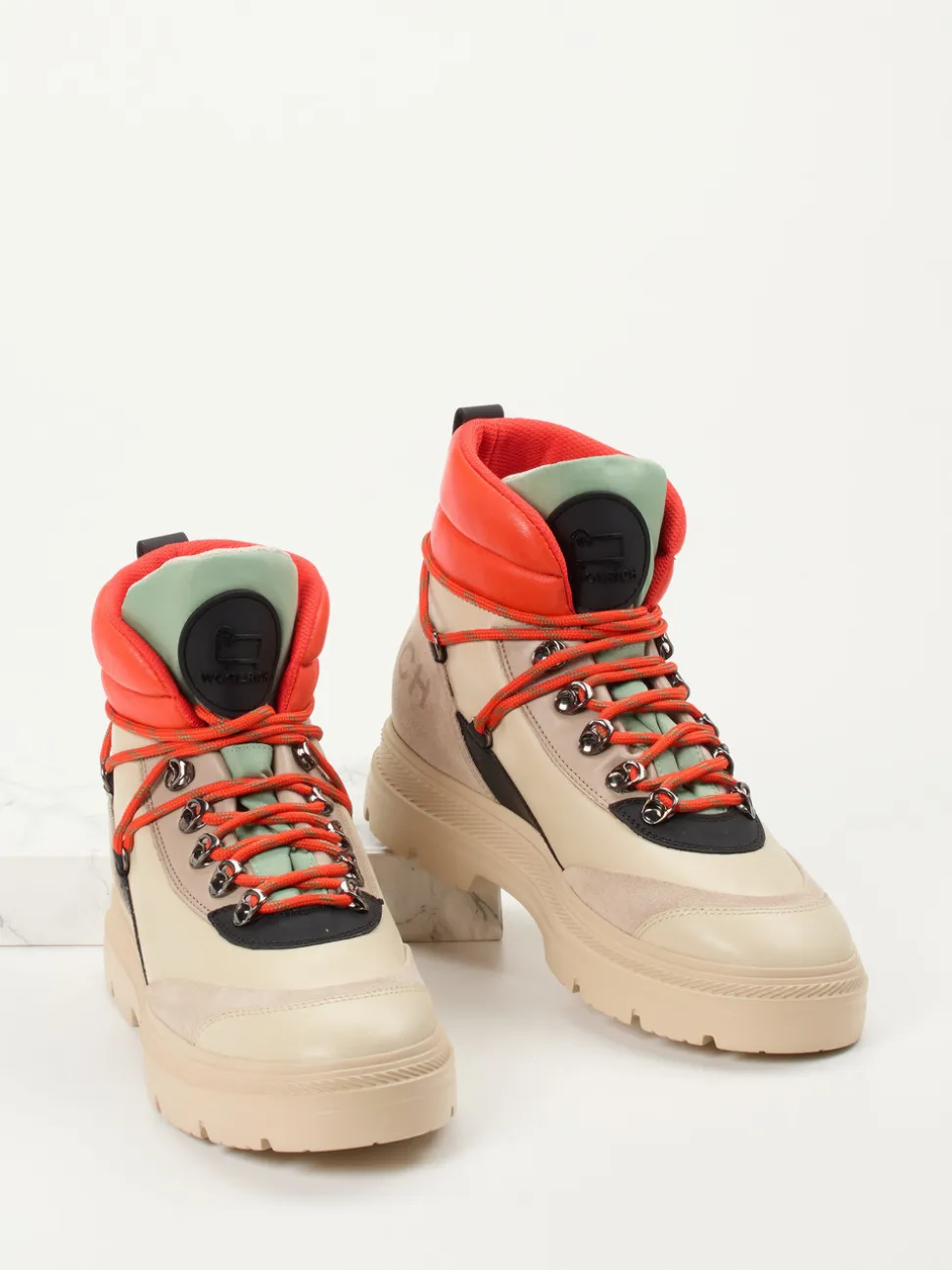 Woolrich – Hiking-Stiefel aus Lammleder multicolor