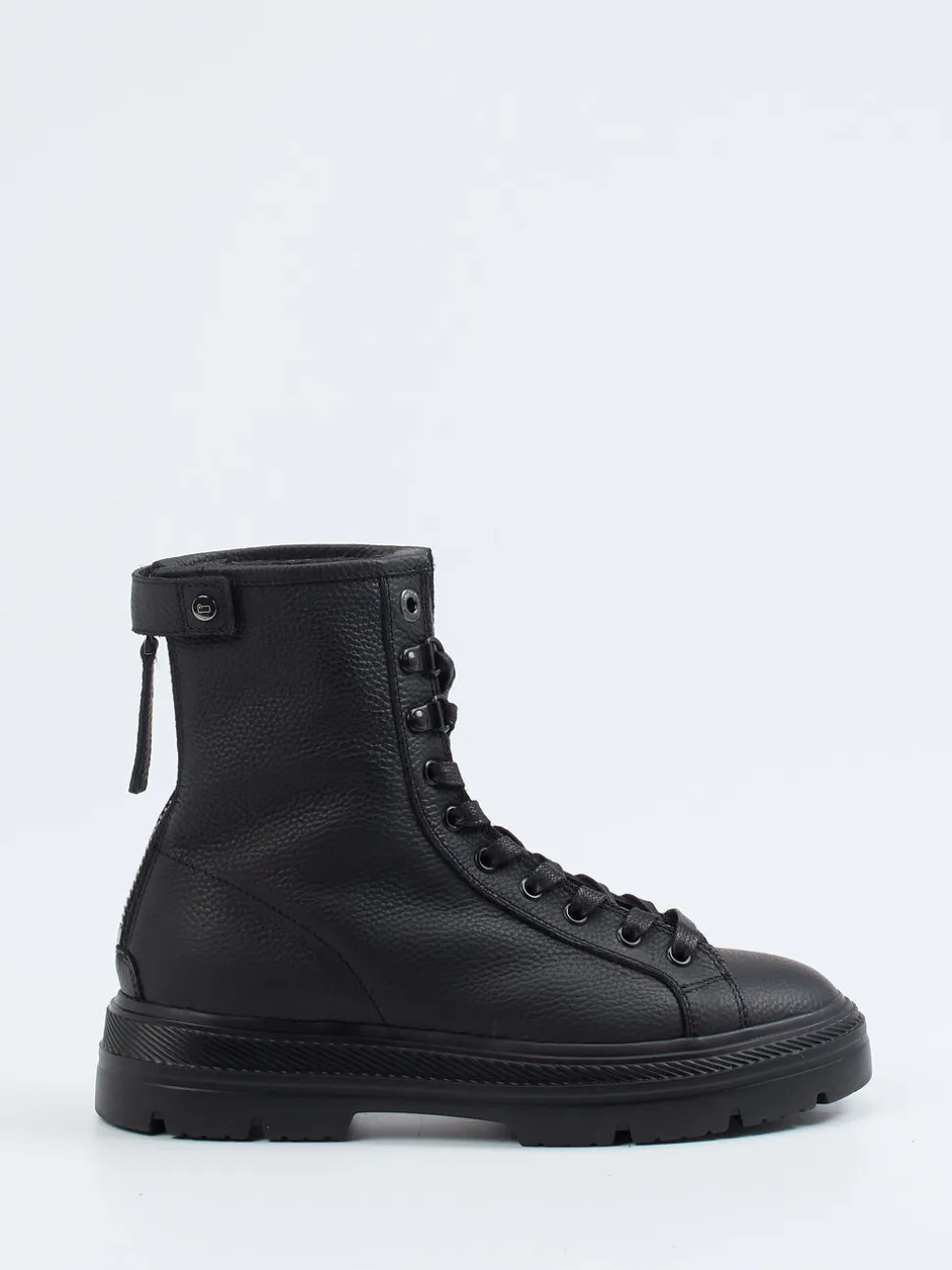 Woolrich – Schnürboots aus Kalbleder Schwarz