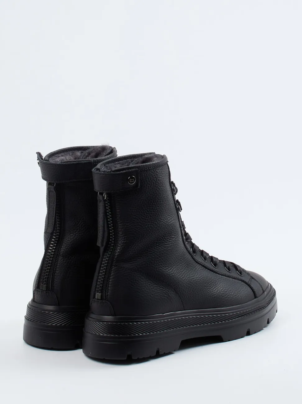 Woolrich – Schnürboots aus Kalbleder Schwarz