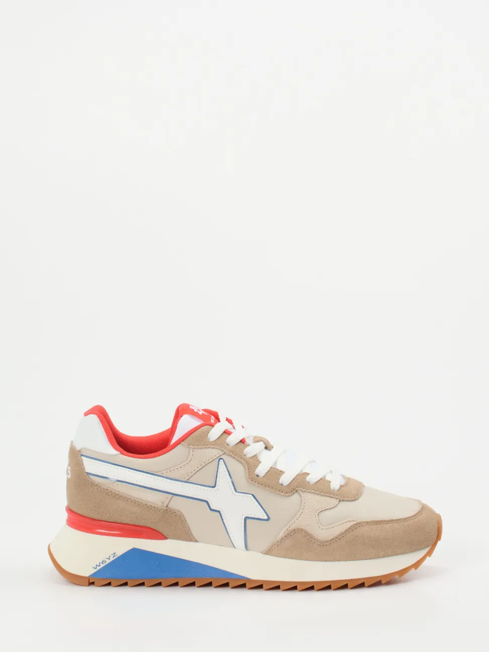 W6YZ – Retro-Sneaker aus Veloursleder Beige