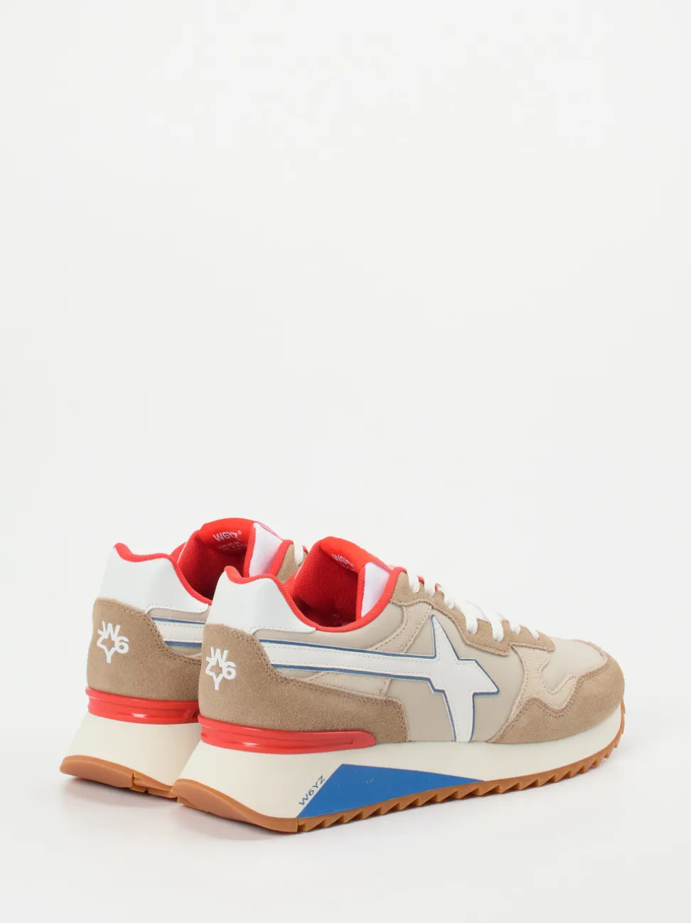 W6YZ – Retro-Sneaker aus Veloursleder Beige