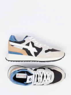 W6YZ – Sneaker aus Veloursleder in Beige