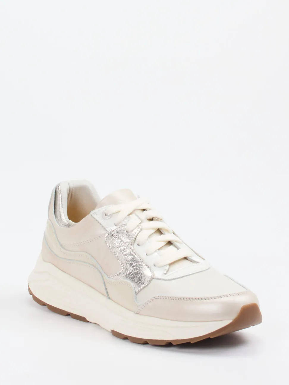XSENSIBLE – Chunky Sneaker aus Metallicleder beige