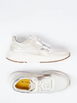 XSENSIBLE – Chunky Sneaker aus Metallicleder beige