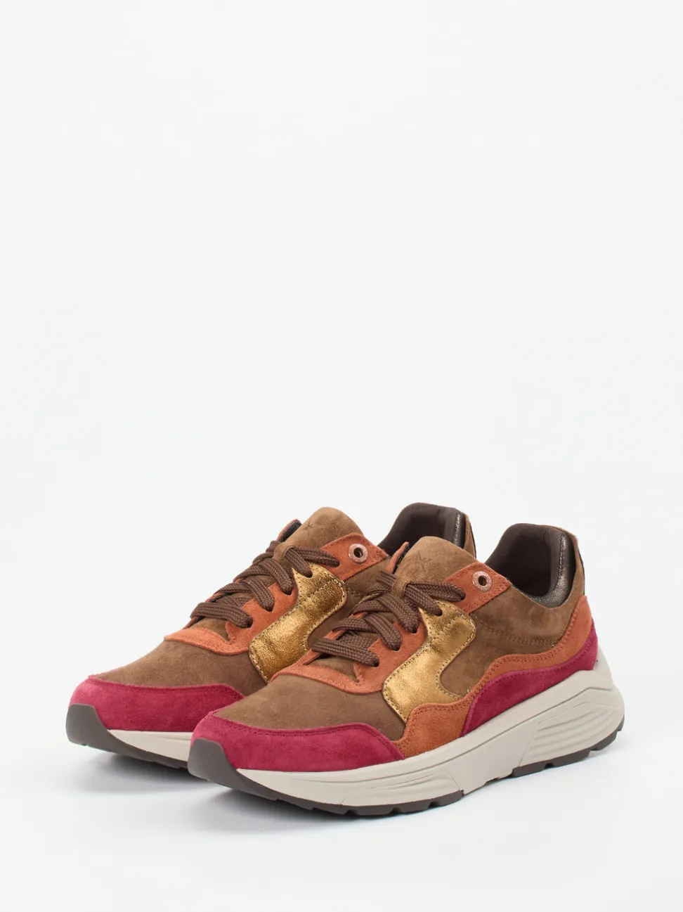 XSENSIBLE – Chunky Sneaker aus Veloursleder Multi