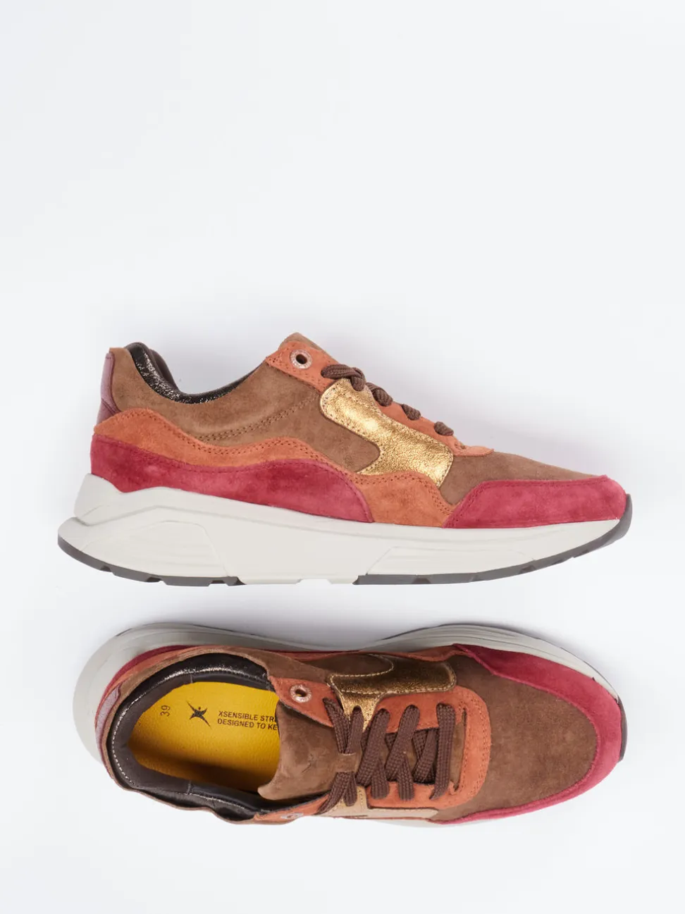 XSENSIBLE – Chunky Sneaker aus Veloursleder Multi