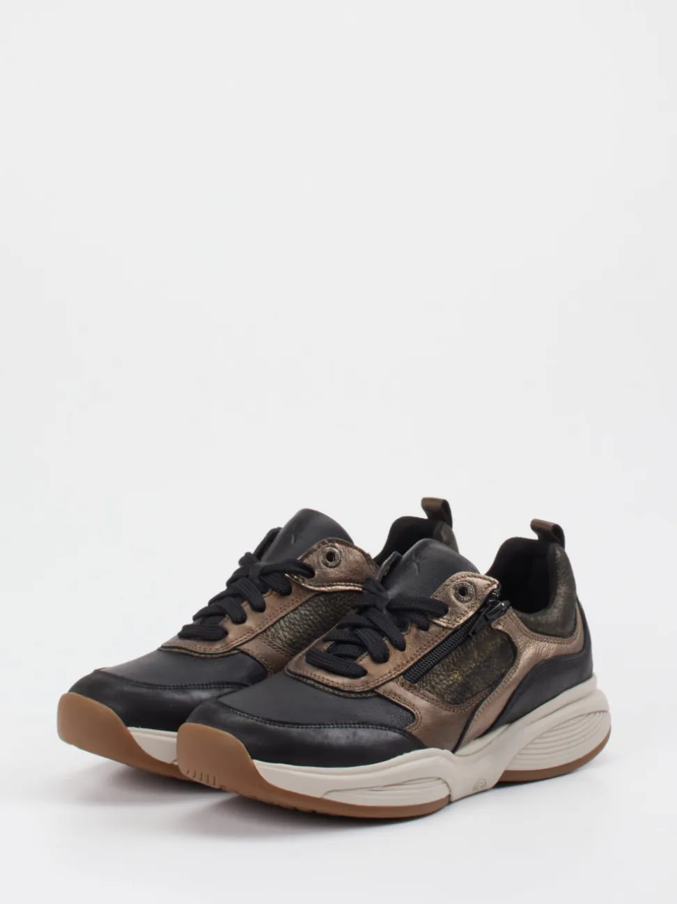 Xsensible – Chunky Sneaker aus Kalbleder schwarz