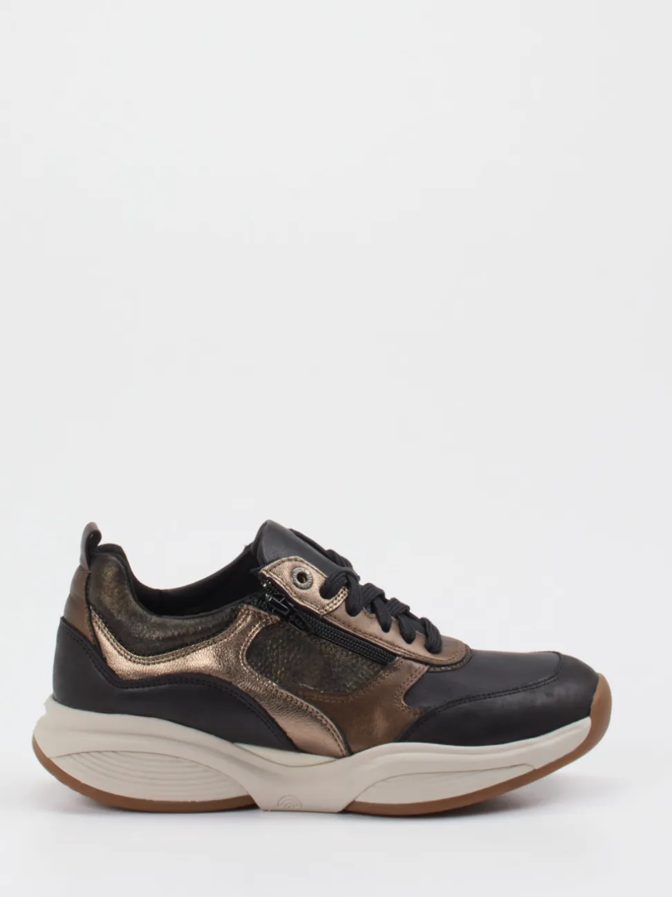 Xsensible – Chunky Sneaker aus Kalbleder schwarz