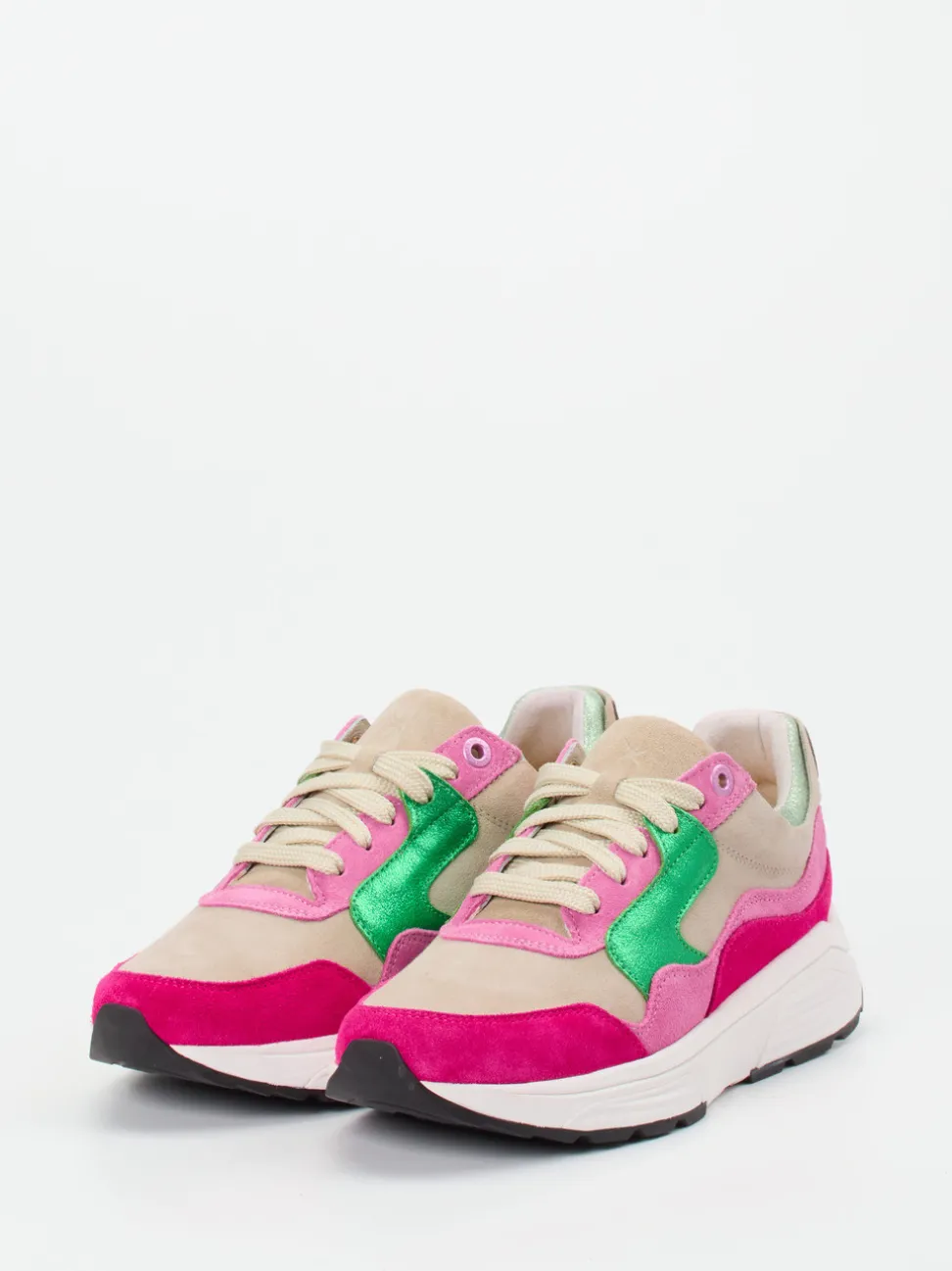 Xsensible – Chunky Sneaker aus Veloursleder multicolor