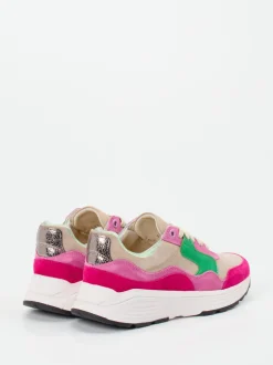 Xsensible – Chunky Sneaker aus Veloursleder multicolor