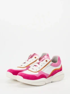 Xsensible – Chunky Sneaker aus Velour/Leder in Pink