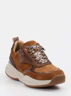 Xsensible – Chunky-Sneaker aus Veloursleder braun