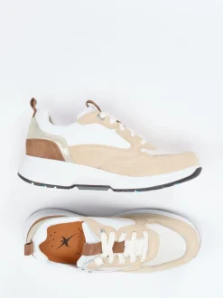 Xsensible – Komfort-Sneaker aus Veloursleder beige