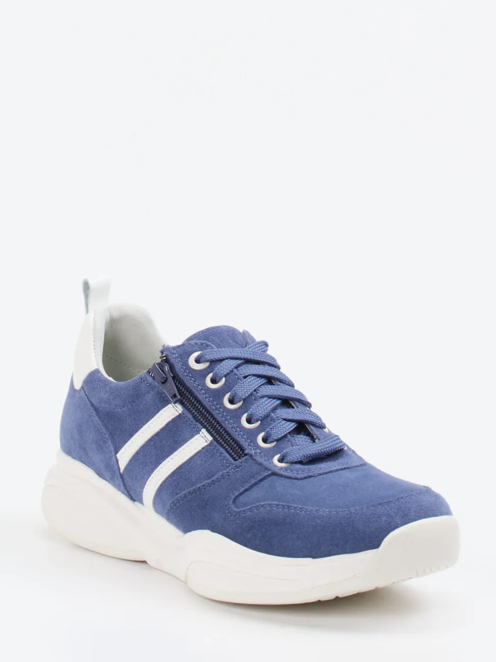 XSENSIBLE – Komfort-Sneaker aus Veloursleder blau