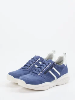 XSENSIBLE – Komfort-Sneaker aus Veloursleder blau
