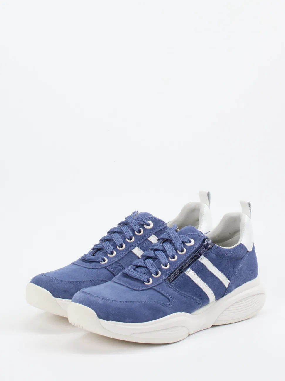 XSENSIBLE – Komfort-Sneaker aus Veloursleder blau