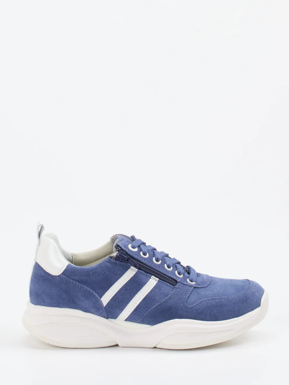 XSENSIBLE – Komfort-Sneaker aus Veloursleder blau