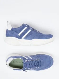 XSENSIBLE – Komfort-Sneaker aus Veloursleder blau