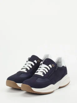 Xsensible – Komfort-Sneaker aus Nubukleder dunkelblau