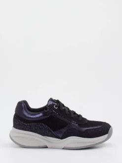 XSensible – Komfort-Sneaker aus Veloursleder Schwarz