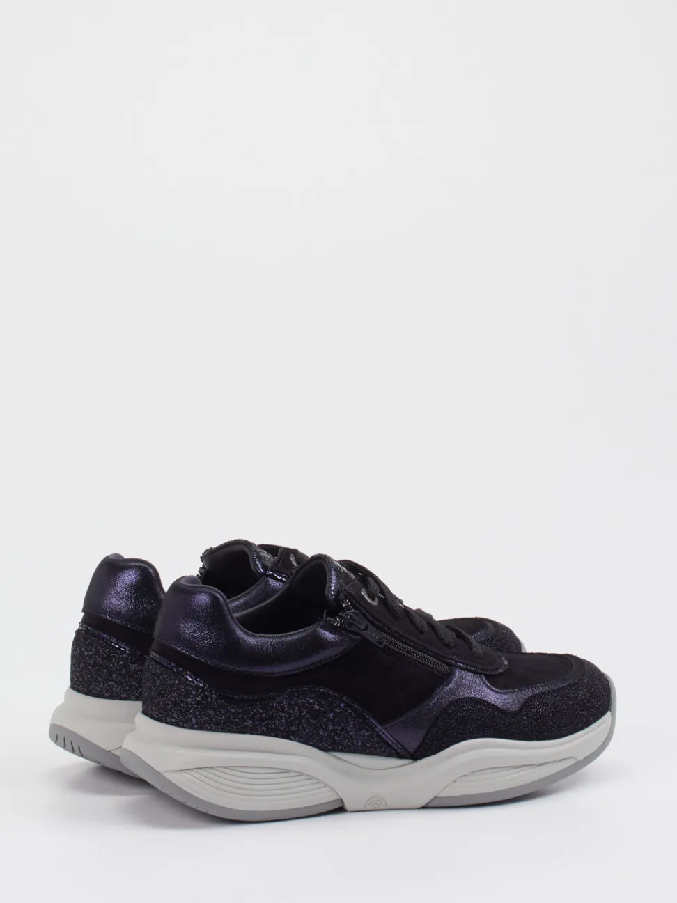 XSensible – Komfort-Sneaker aus Veloursleder Schwarz