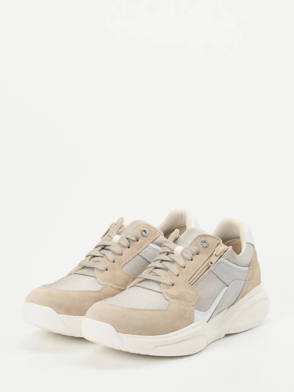 XSENSIBLE – Komfort-Sneaker aus Veloursleder beige