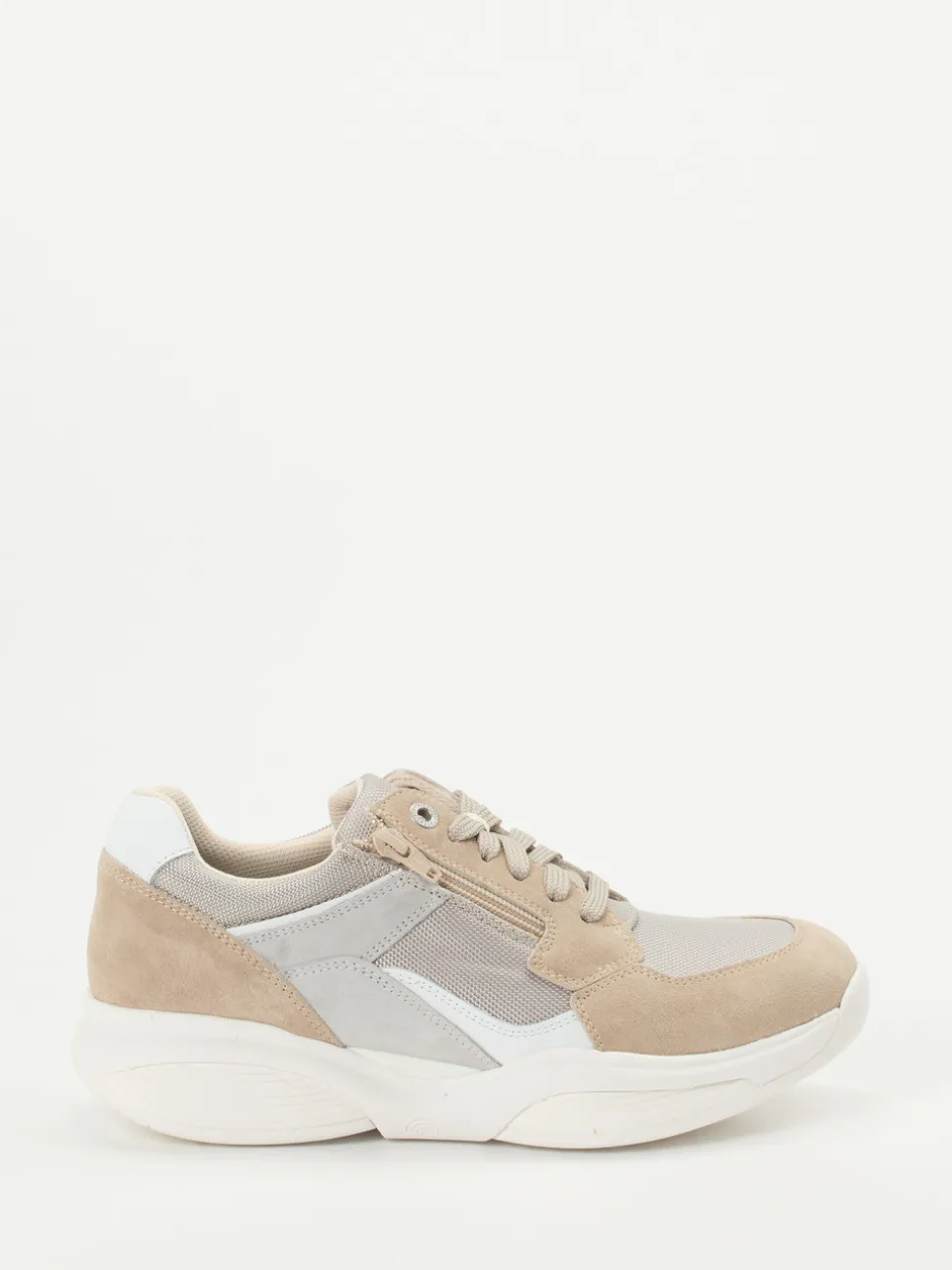 XSENSIBLE – Komfort-Sneaker aus Veloursleder beige