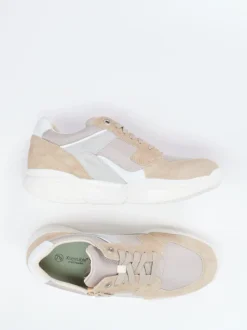 XSENSIBLE – Komfort-Sneaker aus Veloursleder beige