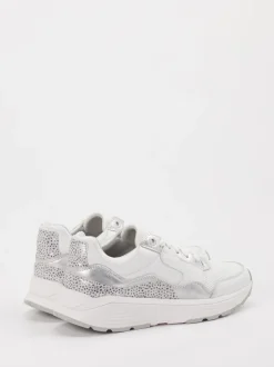 XSENSIBLE – Sneaker aus Leder-Mesh-Mix weiß