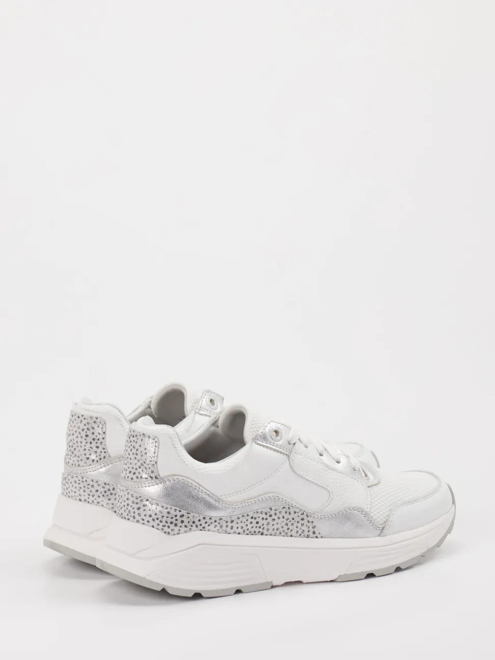 XSENSIBLE – Sneaker aus Leder-Mesh-Mix weiß