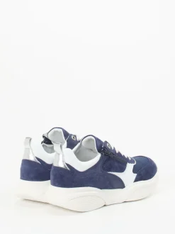 Xsensible – Sneaker aus Veloursleder Marineblau